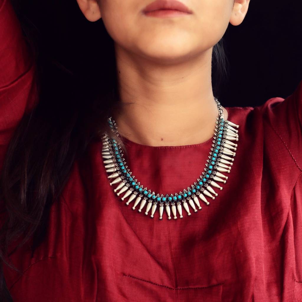 Adya Fine Turquoise Necklace : SN1007-1-1-1-1-1