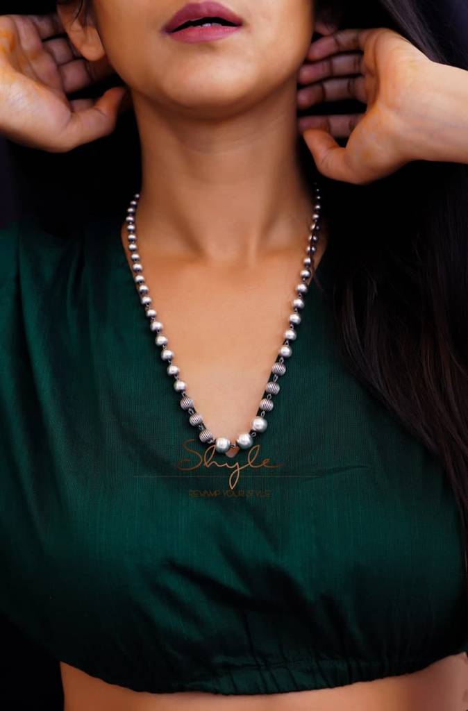 Mizoya Fine Rawa Ball Tapered Everyday Necklace : SE50168-1-3-1-1-1-1