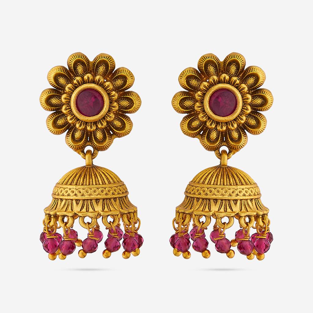 Kushal'S Fashion Jewellery Plated Ethnic Antique Jhumkas-185442 : 442467