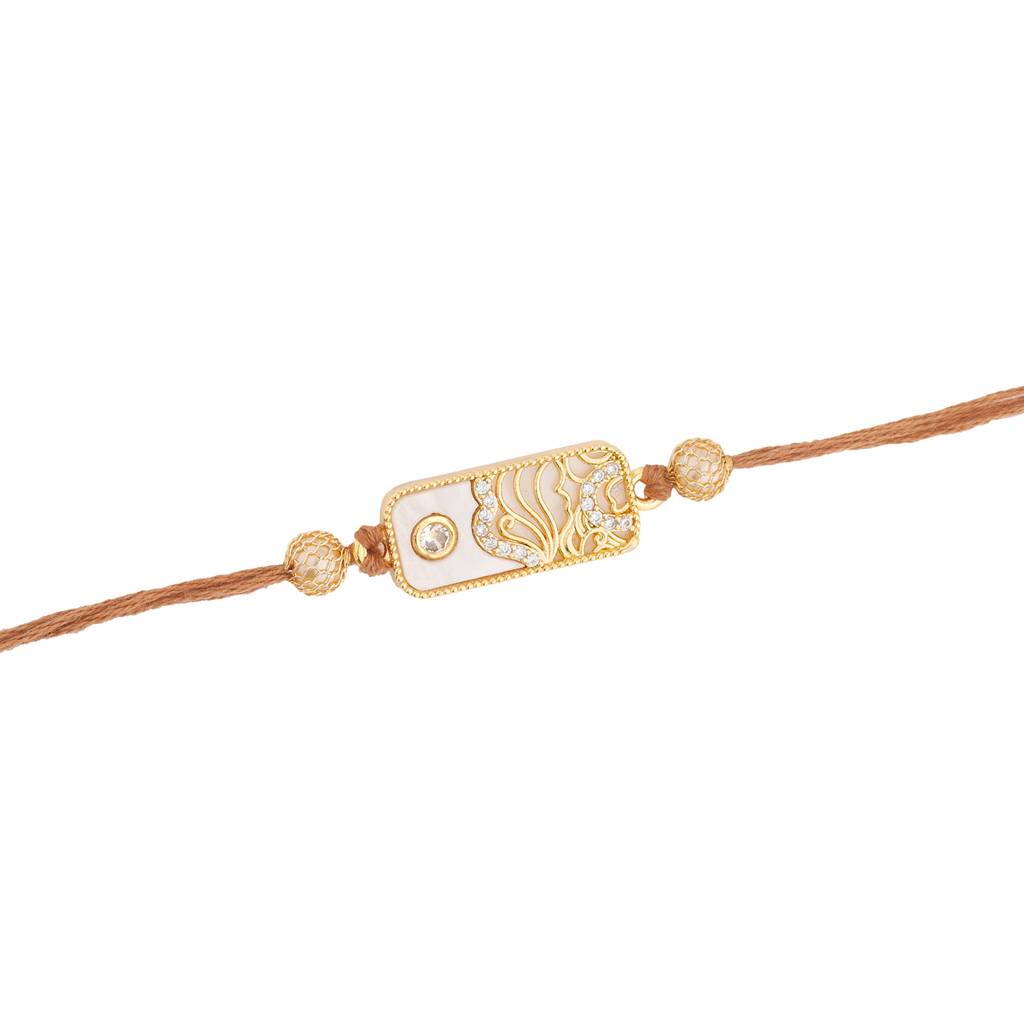 Timeless Sparkle American Diamond Thread Rakhi For Brother : 8905124560244