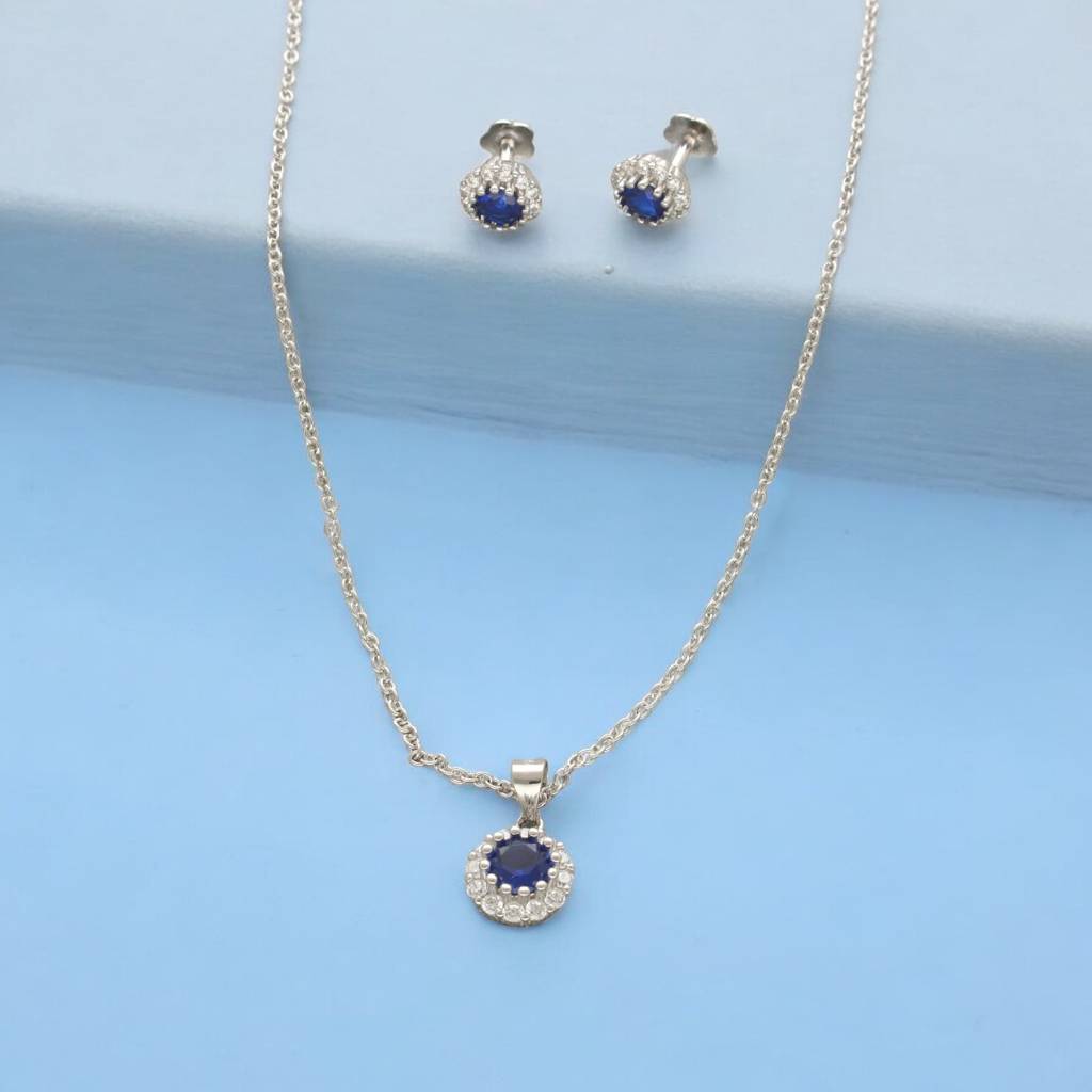 Classic 925 Silver Pendant Set : JPAUG-24-007