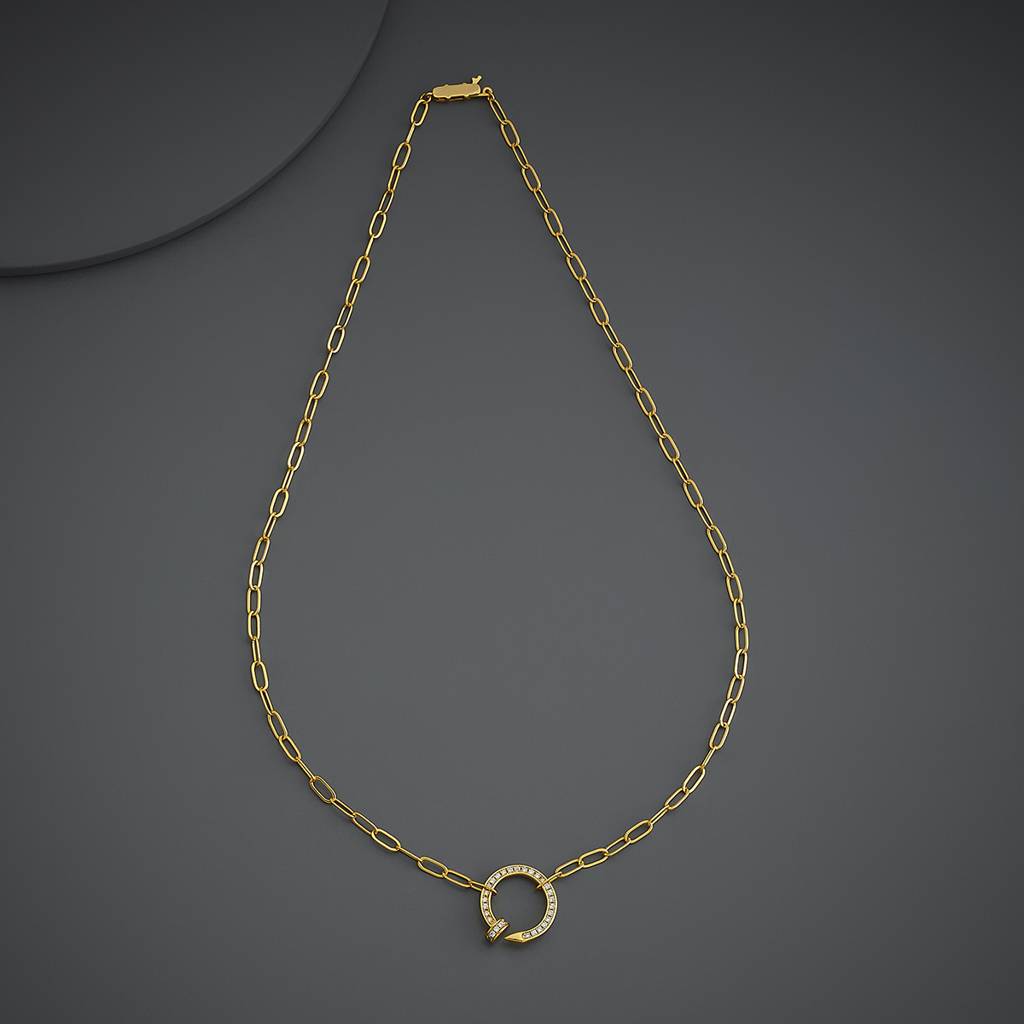 Kushal'S Fashion Jewellery  Plated Party Trendy Zircon Necklace-186786 : 445306