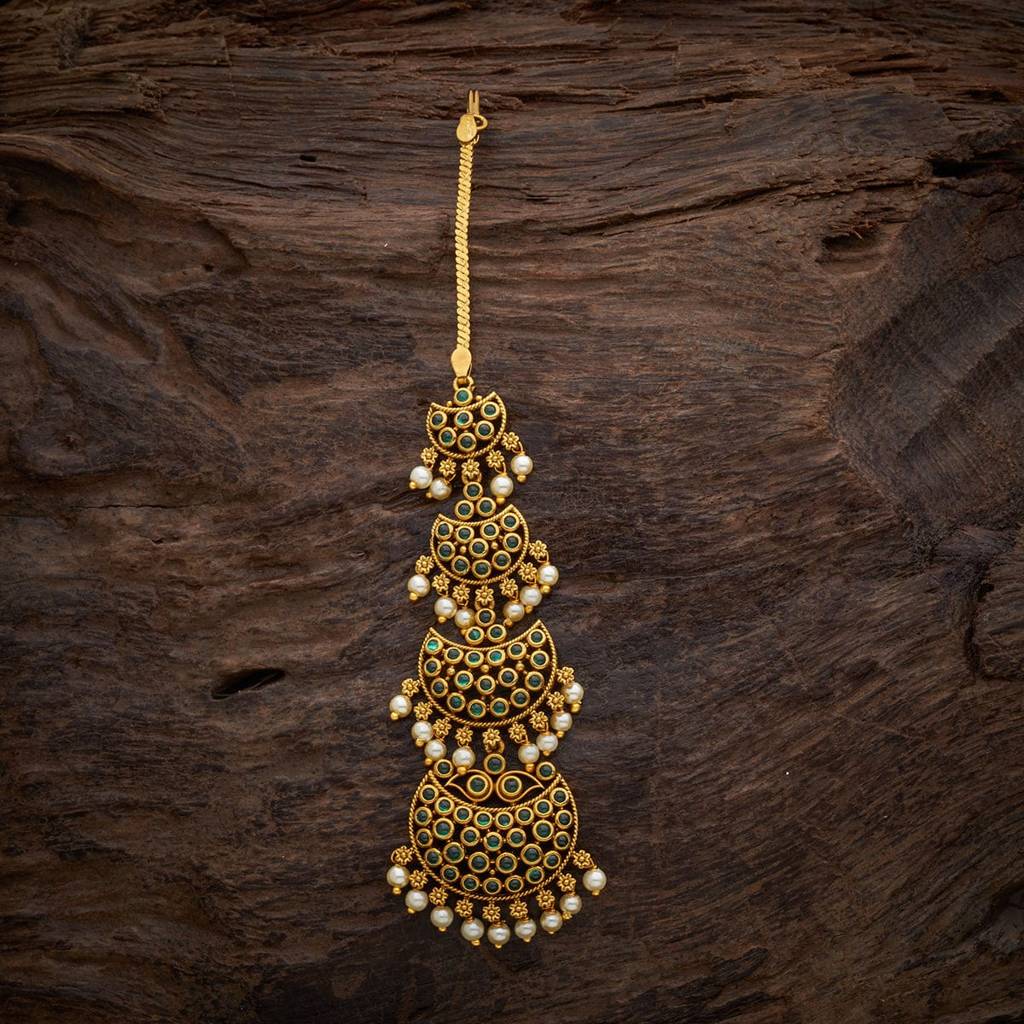 Kushal'S Fashion Jewellery Gold-Plated Ethnic Antique Maang Tikka -150765 : 393763