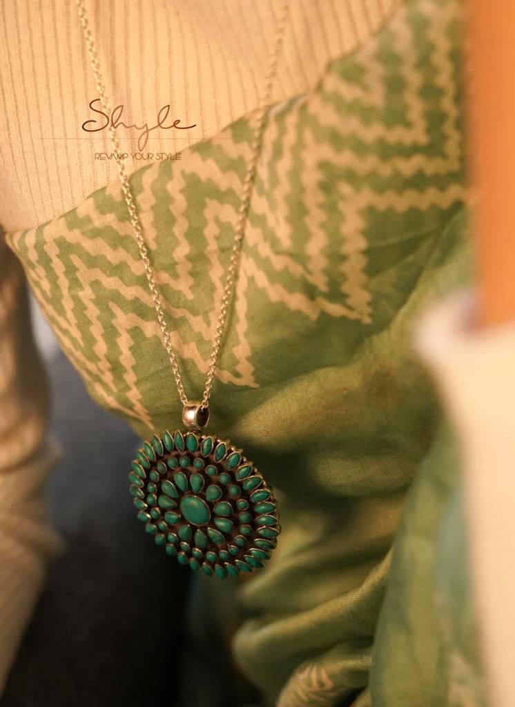 Tattva Turquoise Jadau Classic Necklace : SN3004