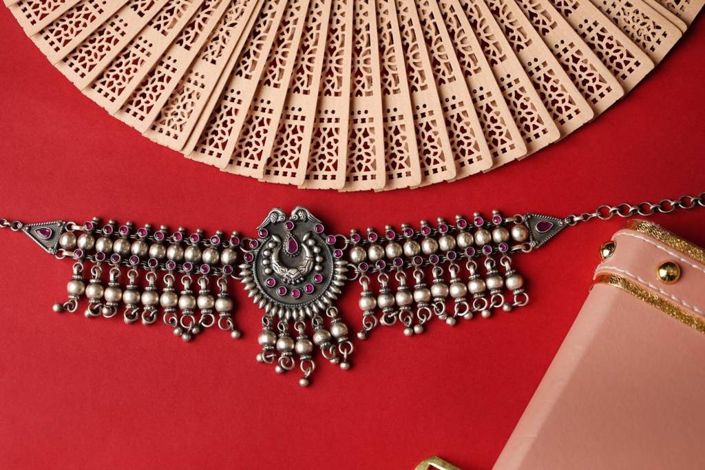 Tattva Jadau Raani Ghughri Ball Choker : SN2011