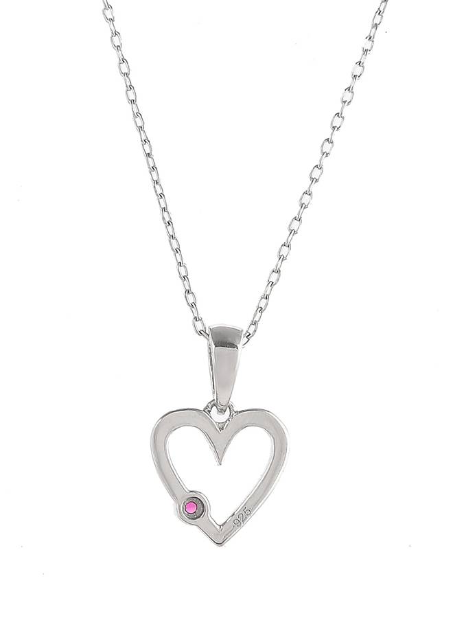 Valentine'S Day Collection Pink Zircon Studded Heart Pendant : 8905124492590