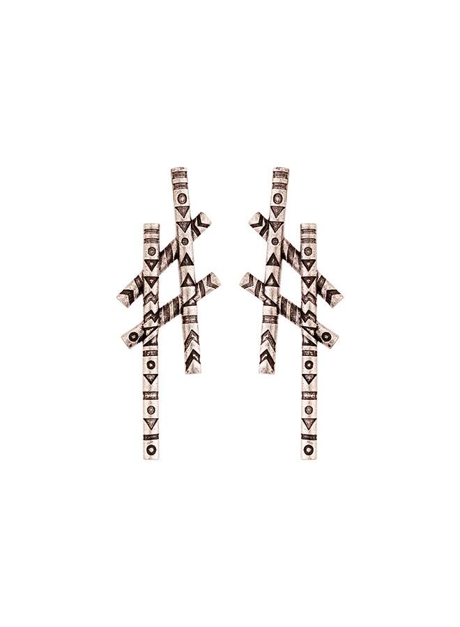 Aztec Bar Hashtag Earrings : 8905124032161