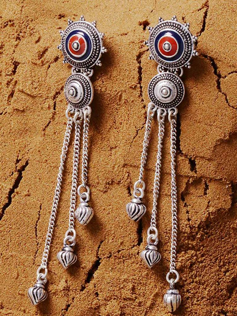 2-Pair 925 Silver Plated Threader Earrings - Dainty Chain Tassel Drop Earrings (TH1) 11 thumbnail image