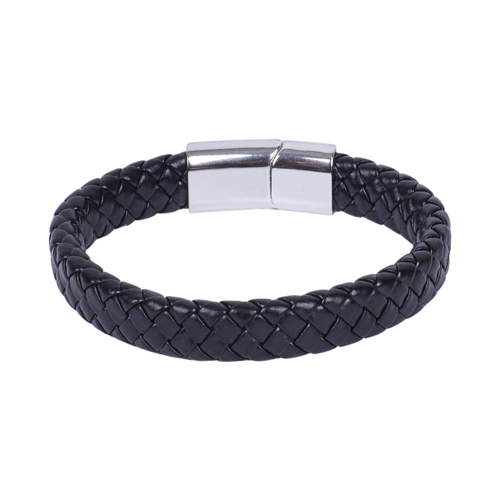 Salty Alpha Avrum Black Leather Bracelet : MB1S0097