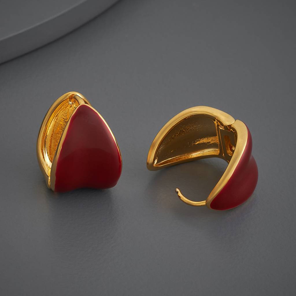 Kushal'S Fashion Jewellery Plated Party Zircon Hoop Earrings-186268 : 444229