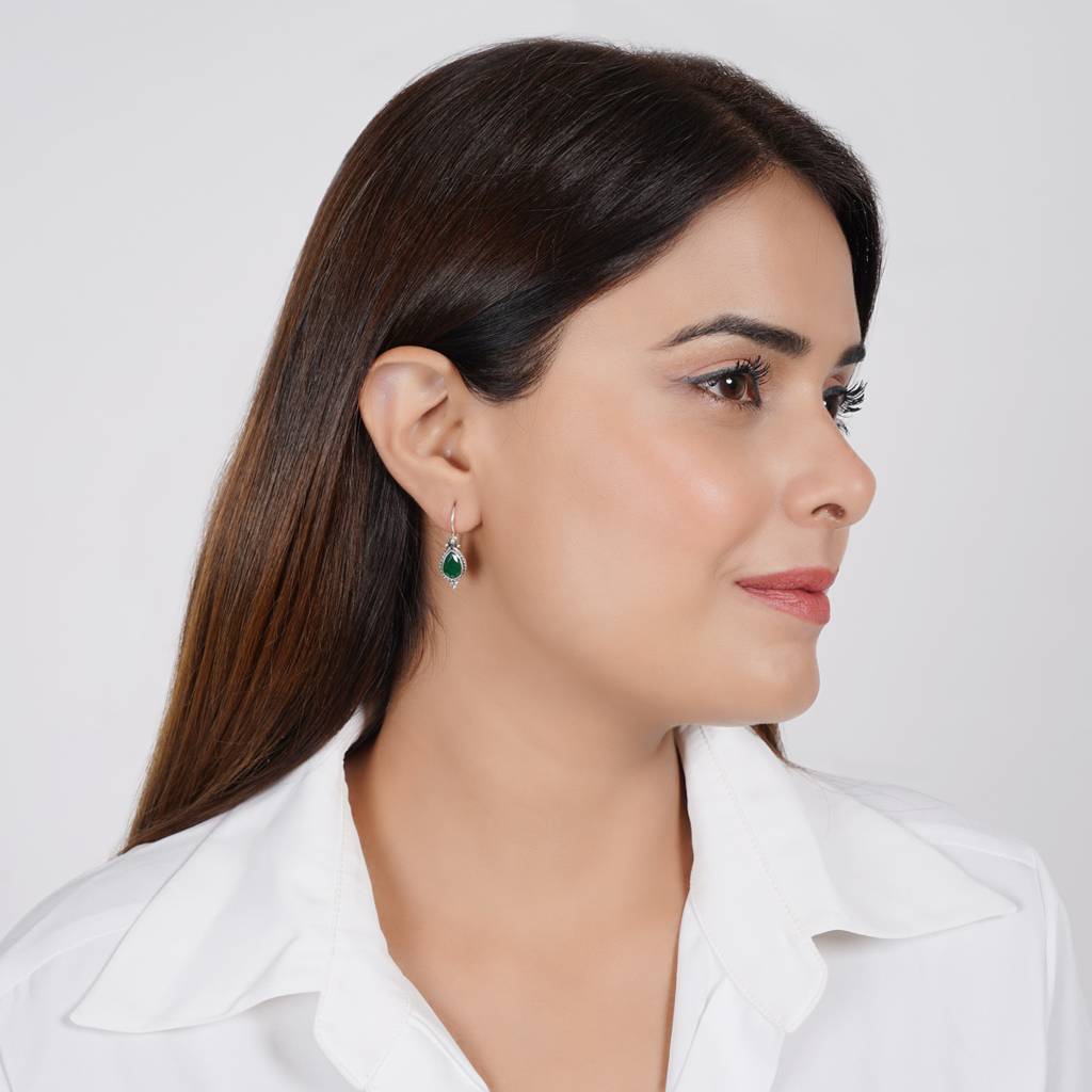 Ruby Silver Earrings : SSE698