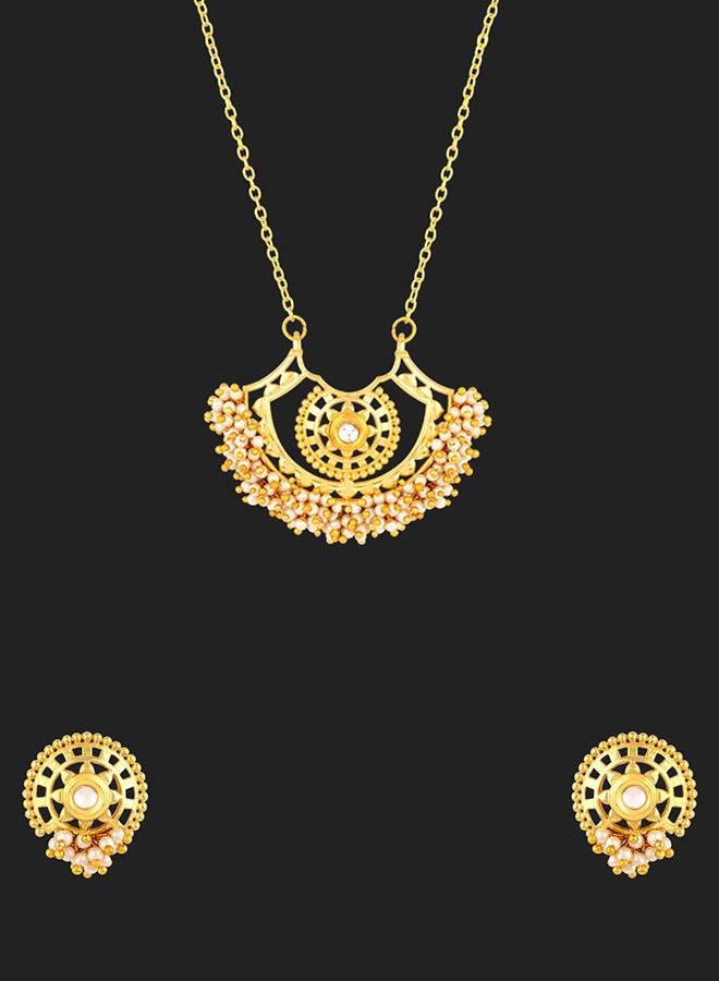 Veerangana Antique Style Necklace Set : 8907617930268