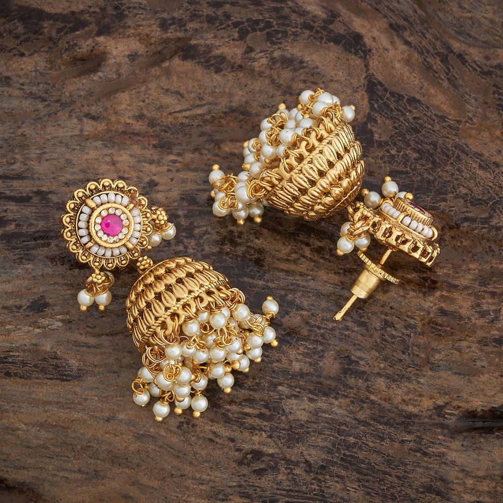 Kushal'S Fashion Jewellery Dome Shaped Jhumkas Earrings-176913 : 424202
