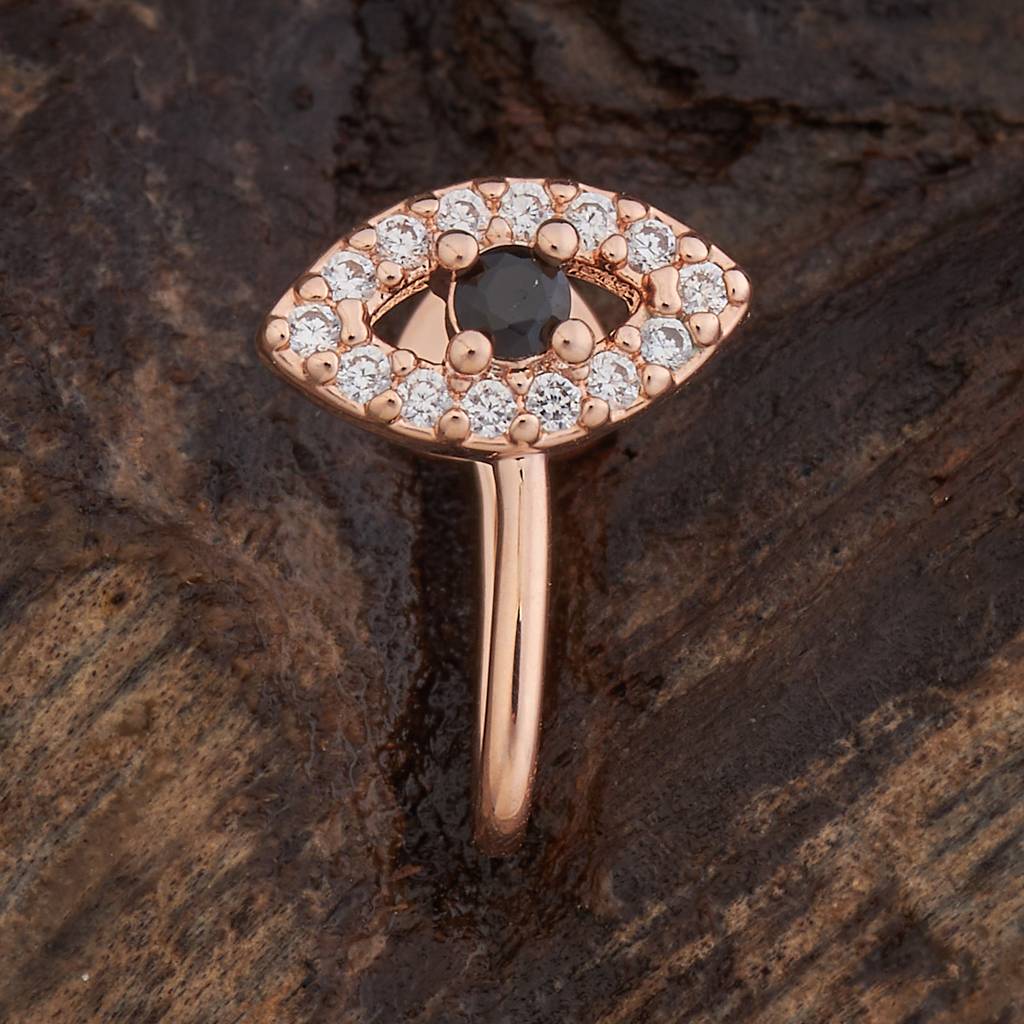 Kushal'S Fashion Jewellery Black Plated Casual Wear Zircon Nath-180187 : 433303