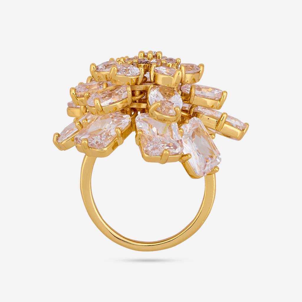 Kushal'S Fashion Jewellery Plated Party Zircon Finger Ring -451195 : 451195