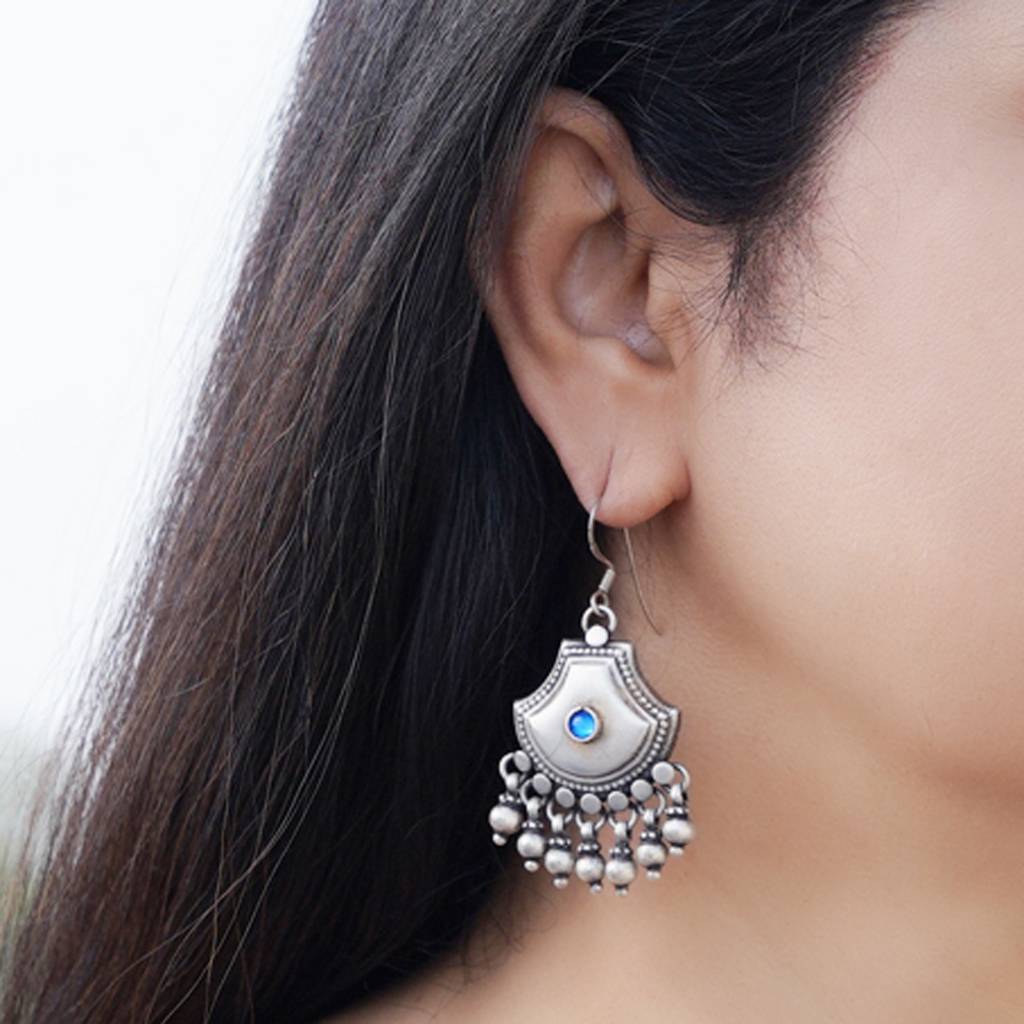 Tribal Silver Earrings : SSE475