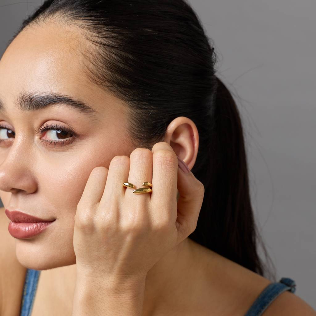 Kushal'S Fashion Jewellery Gold Gold-Plated Party Trendy Zircon Finger Ring -455161 : 455161