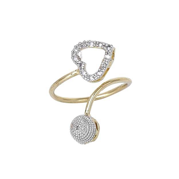 lry Combo Of Pendant Set For Women: Gold & Rhodium Plated Charming White American Diamond Stylish Hea : OSAKCOM010-2TNWEPDERBRFN