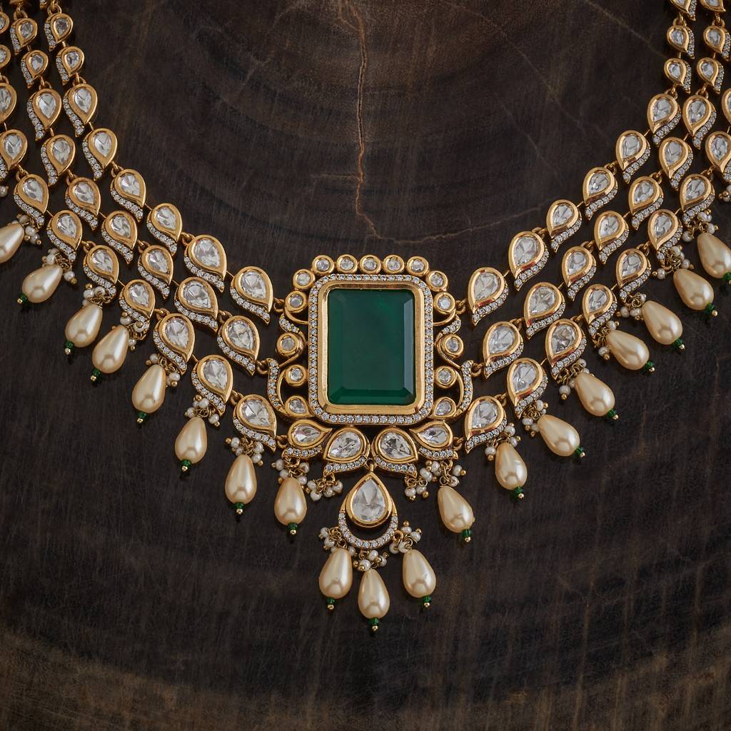 Kushal'S Fashion Jewellery Kundan Necklace -163992 : 401070
