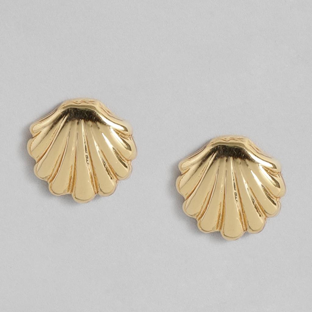 Estele Gold Plated Splendid Bay Shell Designer Pendant Set For Women : 9305NKER