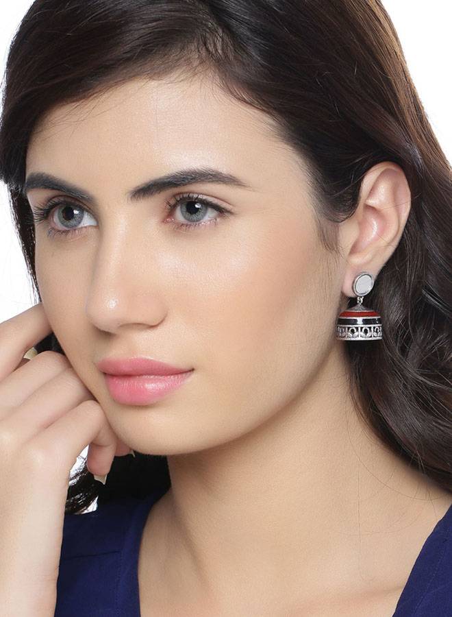 Rabaari Round Jhumka Drop Earrings : 8907617984230