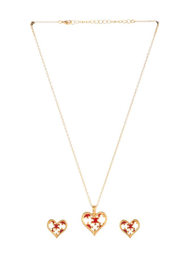 Valentine'S Day Collection Jigsaw Heart Pendant Set : 8905124490954