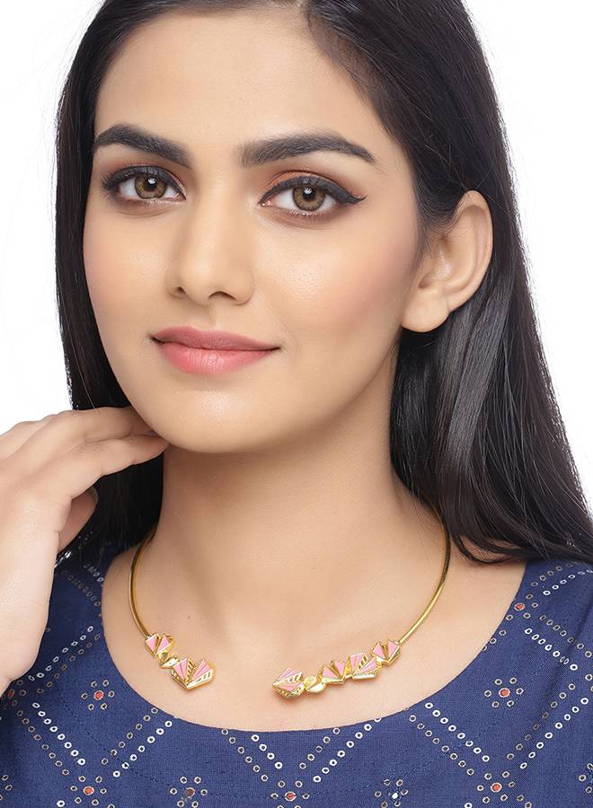 Mi Amore Geometric Motifs Open Style Necklace : 8905124078060
