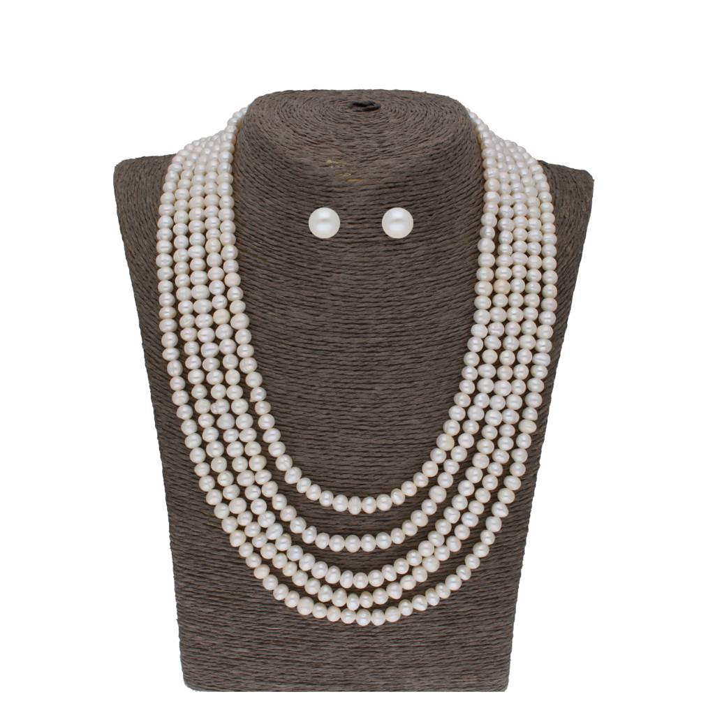 Zara 5 Lines Pearl Necklaces : JPFEB-22-129