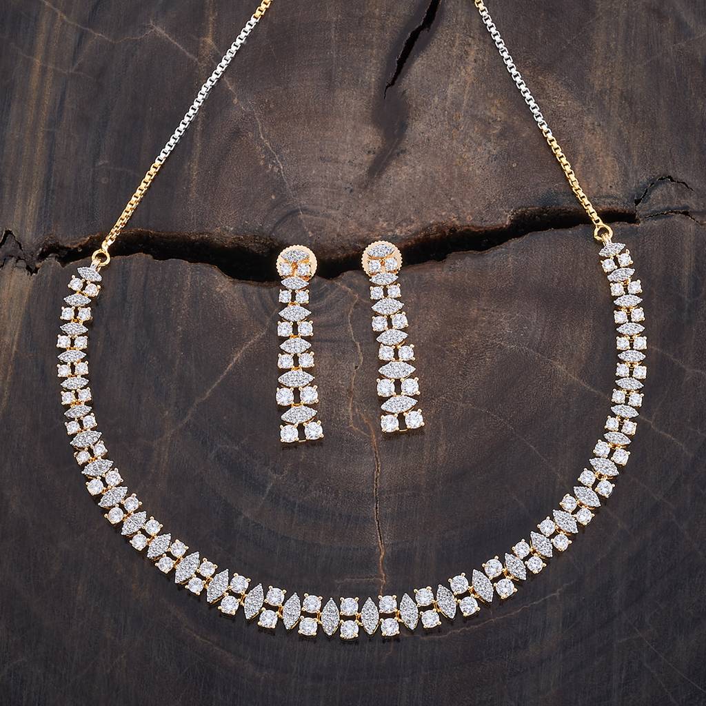 Kushal'S Fashion Jewellery -Plated Party Zircon Jewellery Set -175701 : 421123