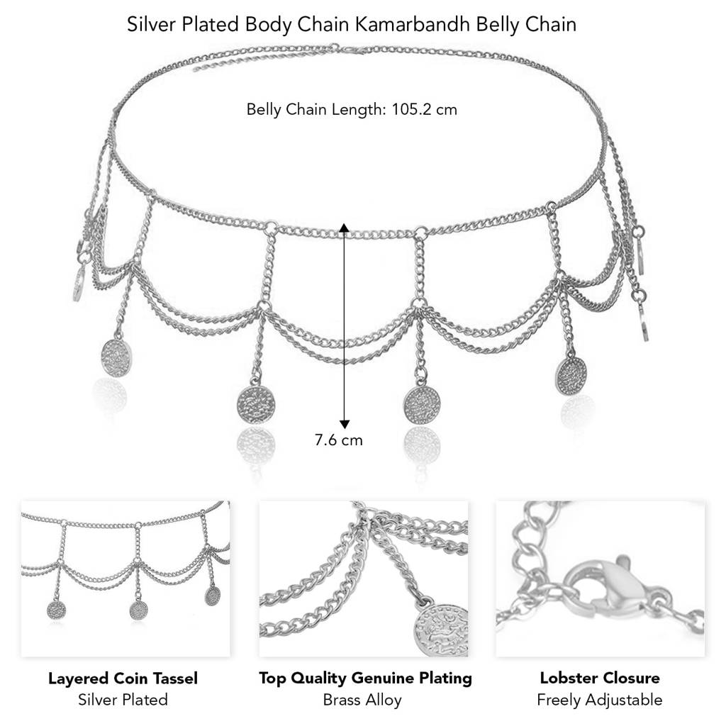 Body Chain Kamarbandh Belly Waist Chain Dress Belt Summer Beach Jewellery For Women-Px8Bch001 : PX8BCH001S