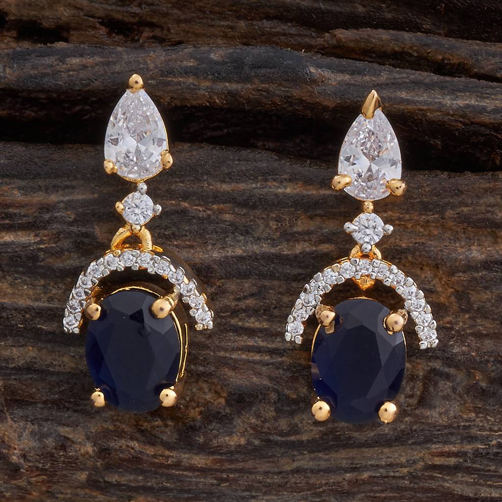 Kushal'S Fashion Jewellery Rhodium-Plated Party Zircon Drop Earrings-177292 : 425010