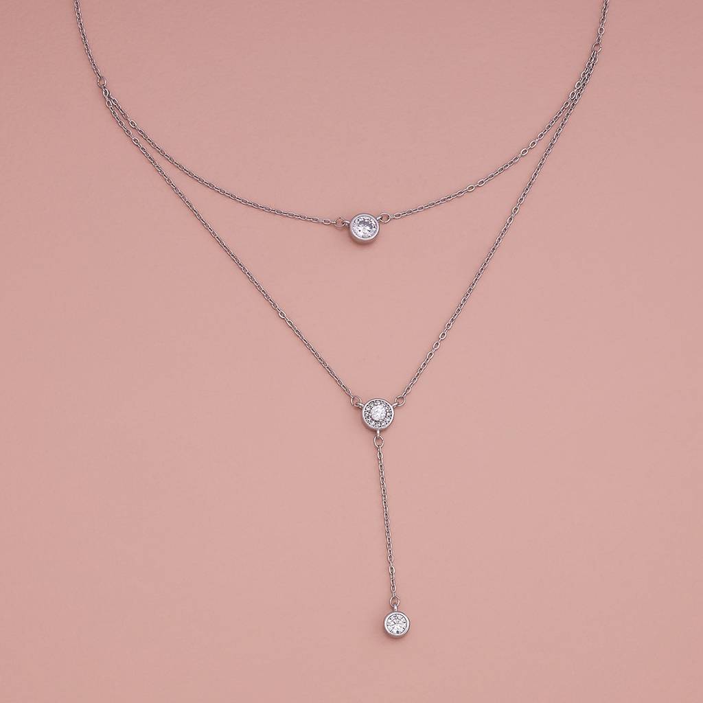 Kushal'S Fashion Jewellery  Plated Party Trendy Zircon Necklace-187039 : 445767