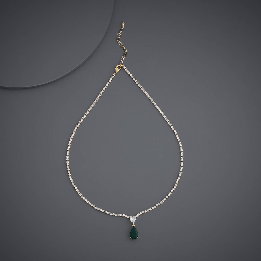 Kushal'S Fashion Jewellery -Plated Party Trendy Zircon Necklace -167080 : 441659
