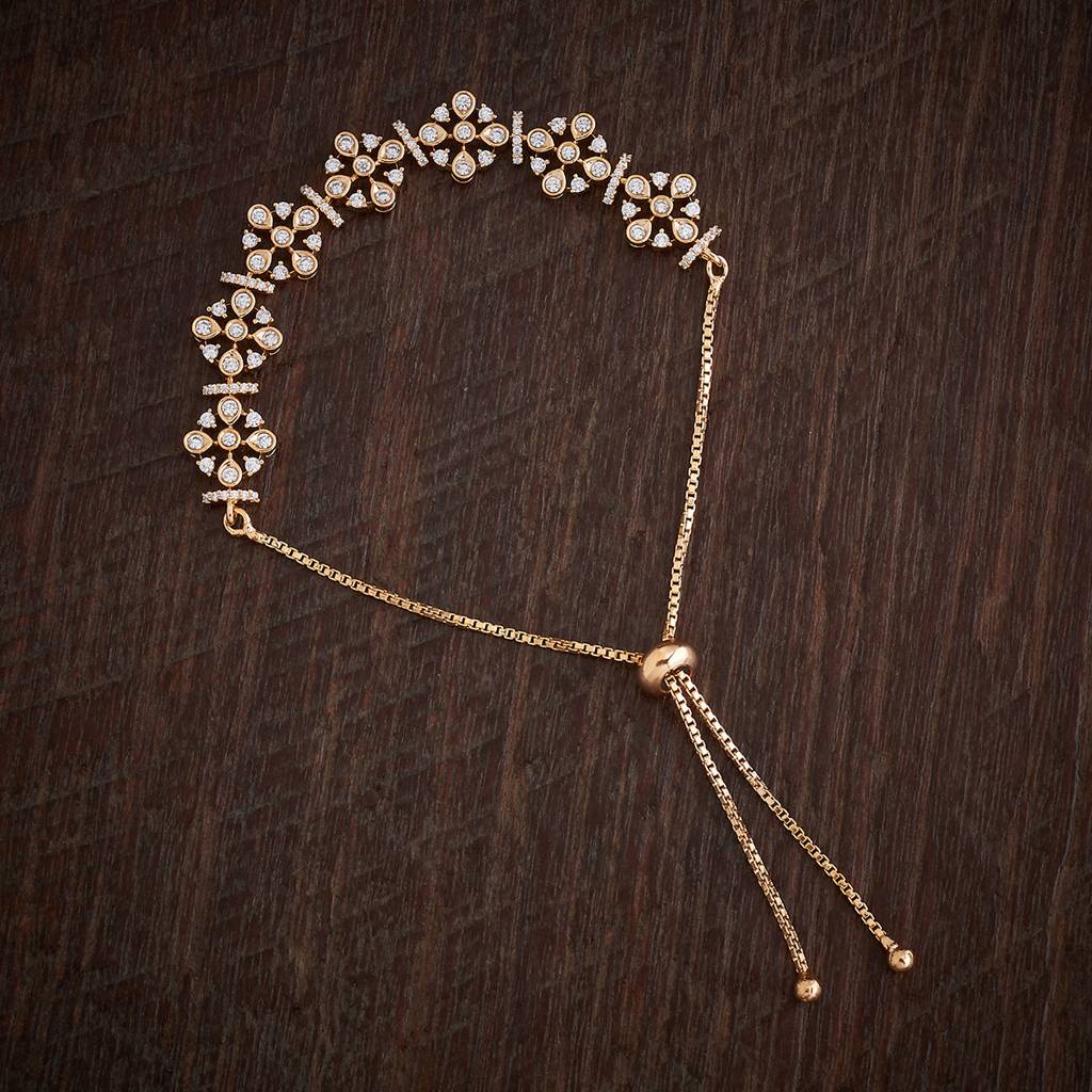 Kushal'S Fashion Jewellery White Gold-Plated Party Zircon Bracelet -417570 : 417570