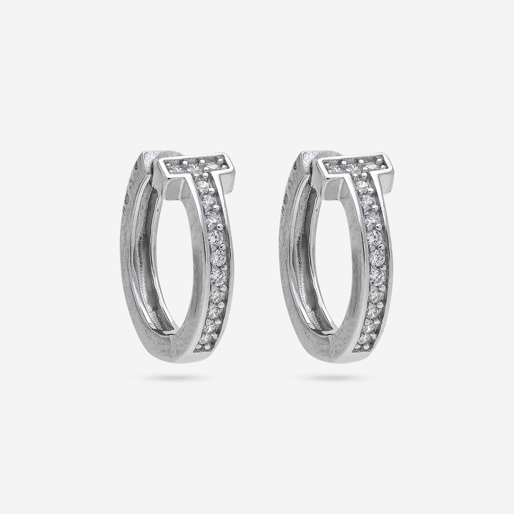 Plated 92.5 Sterling Silver Hoops & Huggies-194313 : 458199