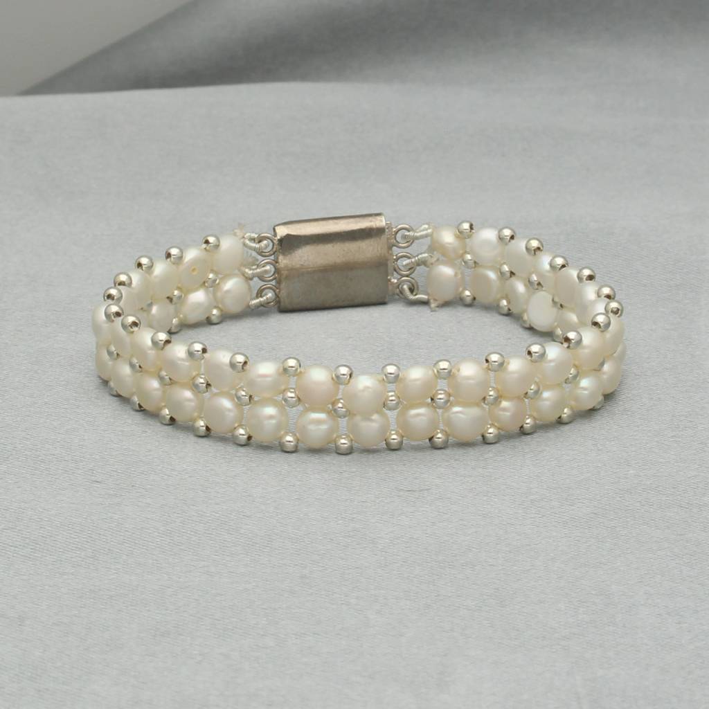 Marvelous 2 Lines Pearl Bracelet : JPAUG-23-147