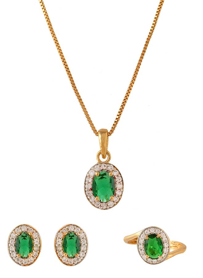 Sparkling Essentials Green Oval Cut Zircon Box Set : 8905124480641