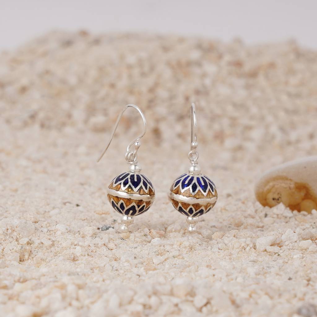 Meenakari Silver Earrings : SSE704