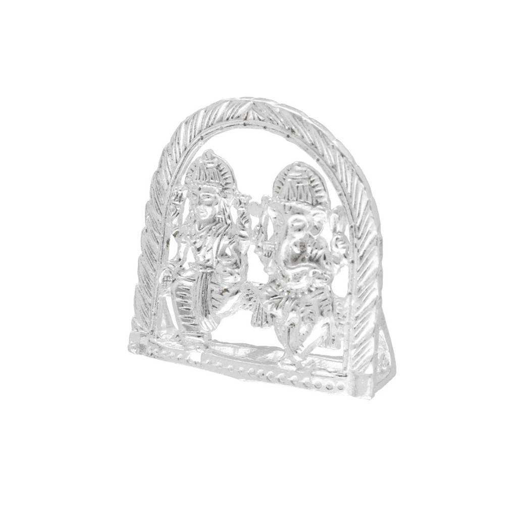 80% Purity-23 Grams Silver Lakshmi Ganesh Idol : JPAUG-25-106