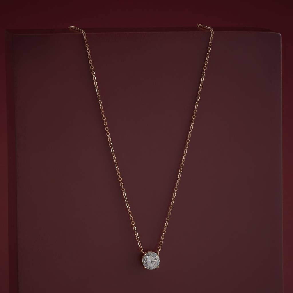 Kushal'S Fashion Jewellery White Rose Gold-Plated Zircon Party 92.5 Sterling Silver Pendant-183156 : 437363