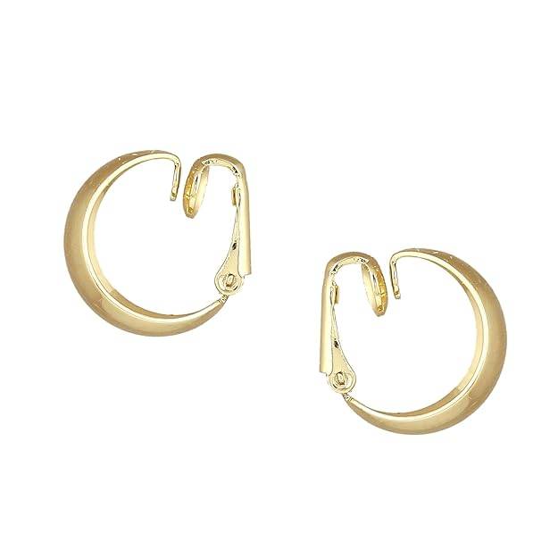 Estele Gold Tone Latest Stylish Metallic Hoop Earrings For Women & Girls : 800704-YBER