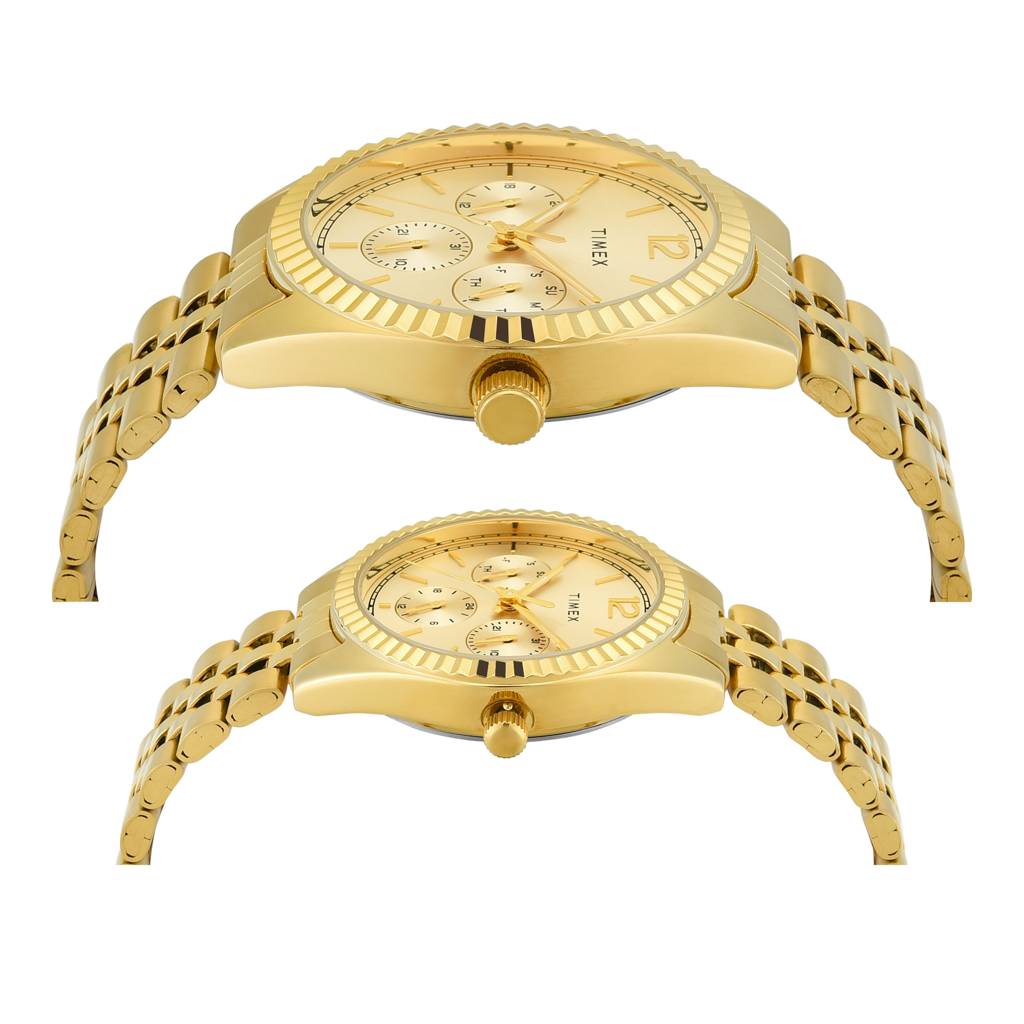 Timex Trendline Round 43Mm Analog Pair Watch - Tw00Pr345 : TW00PR345