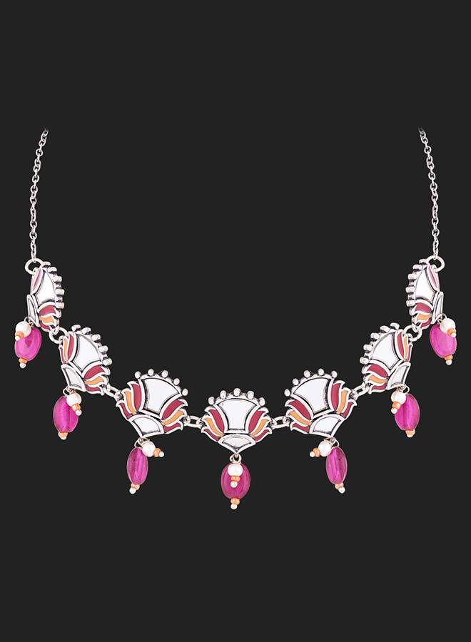 Thikri Mirrored Necklace Set : 8905124079647