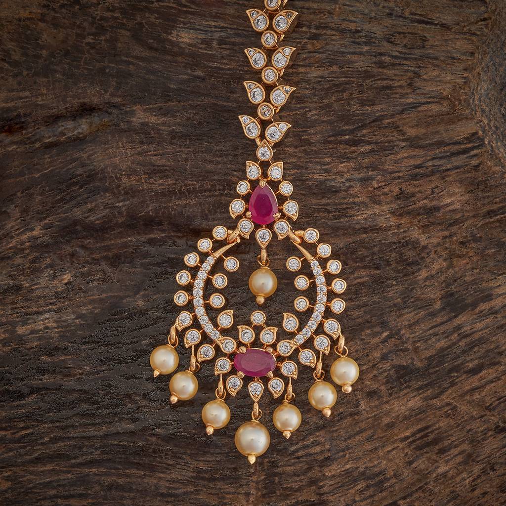 Kushal'S Fashion Jewellery Plated Party Zircon Maang Tikka-175782 : 421396