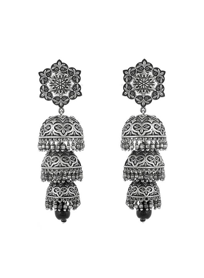 Nrityotsava Falguni 3 Layers Jhumka Earrings : 8905124511376