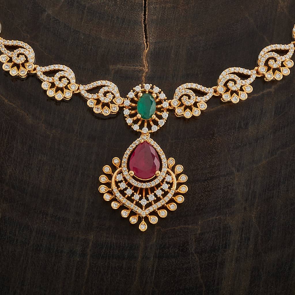 Kushal'S Fashion Jewellery Zircon Necklace -170435 : 410359