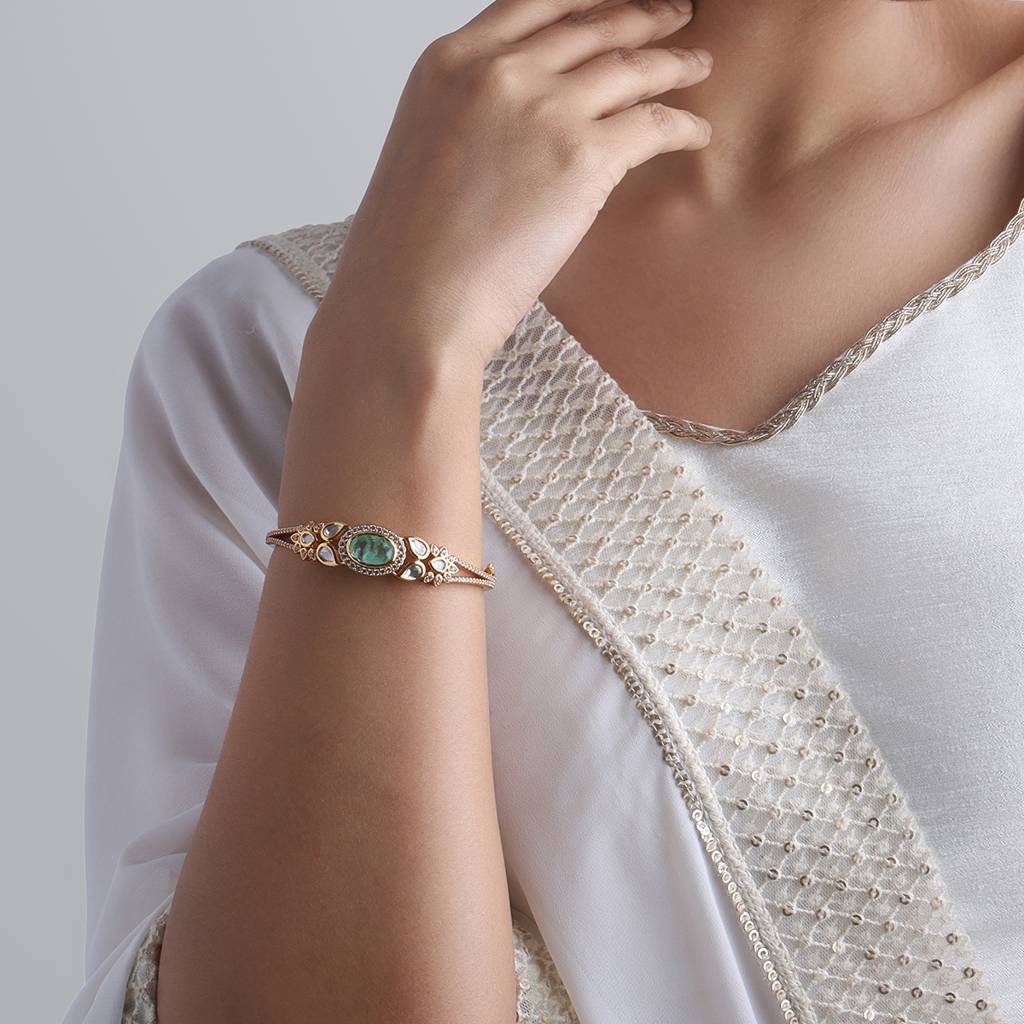 Kushal'S Fashion Jewellery Kundan Kada -156589 : 425819