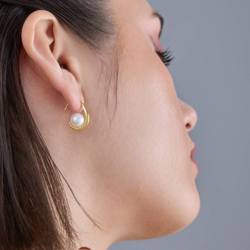 Kushal'S Fashion Jewellery Pearl Plated Synthetic Stones 92.5 Sterling Silver Drops-183102 : 437204