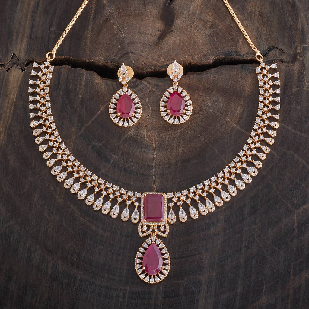Kushal'S Fashion Jewellery Plated Party Zircon Jewellery Set-173980 : 417516