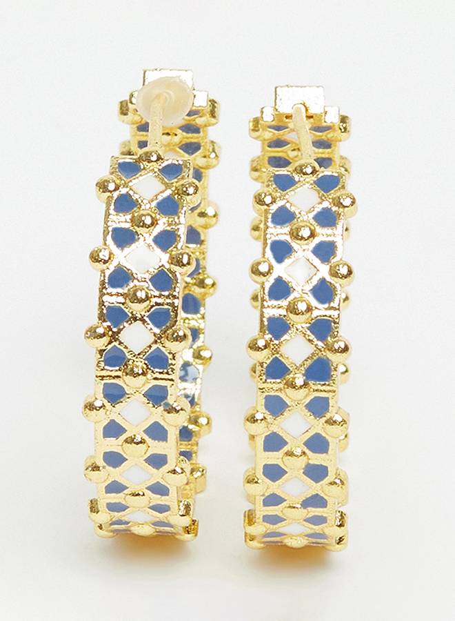 Fashion Trendy Hoops Gold Brass Earrings-Vmjai43814 : 8905124434323